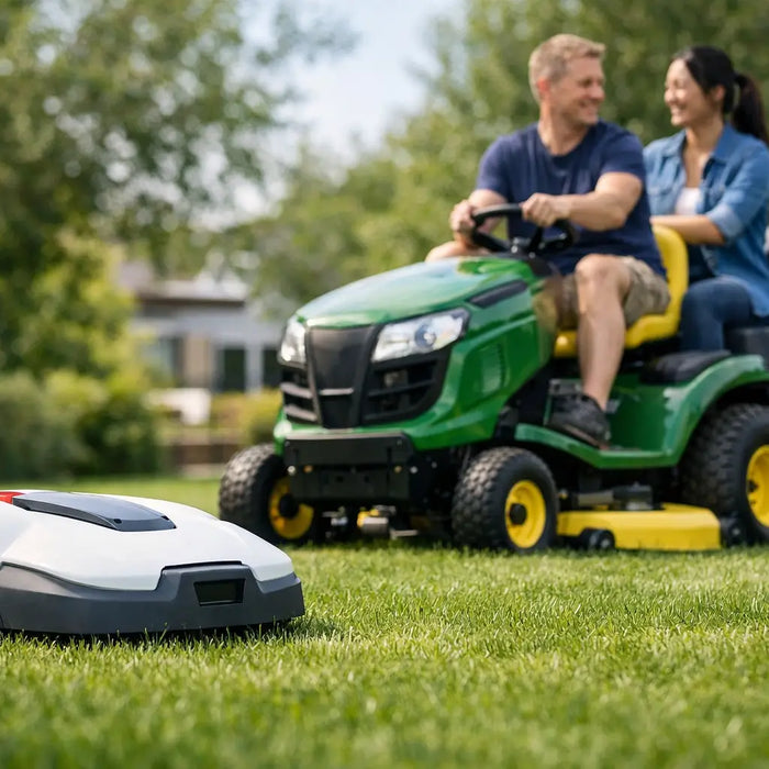 Robot Lawn Mower vs Riding Mower