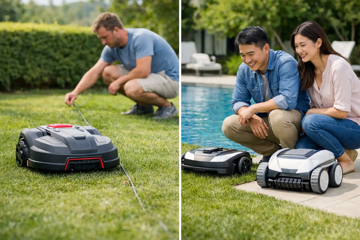 Boundary Wire vs Wire Free Mower — Surf and Turf Robotics