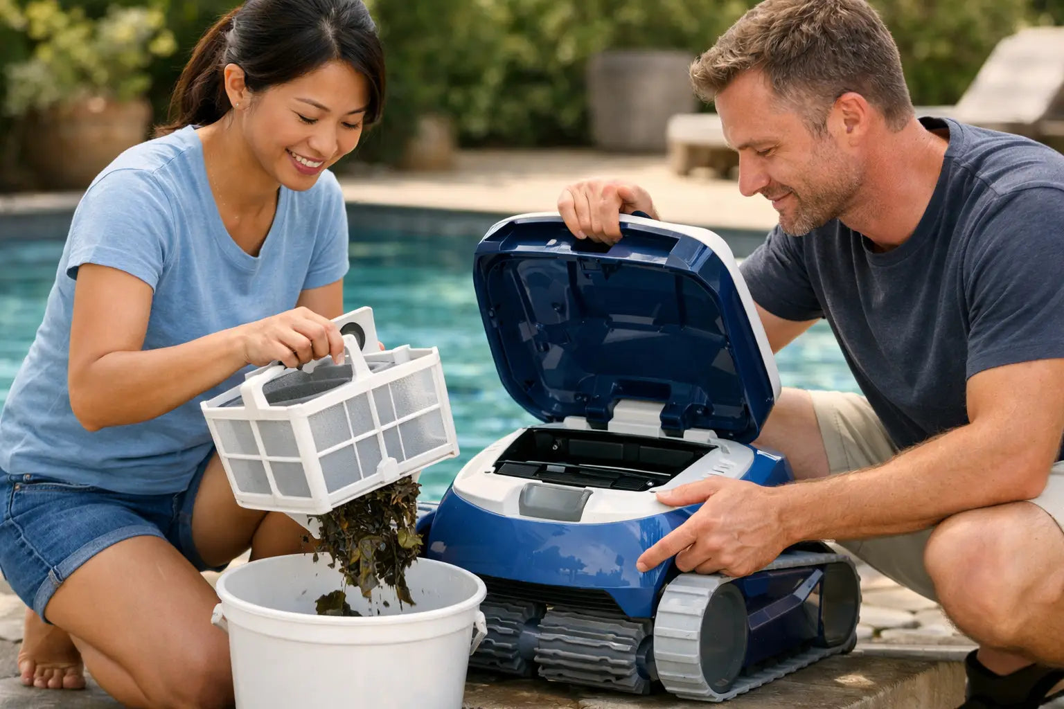 How to Empty Pool Robot Basket Fast