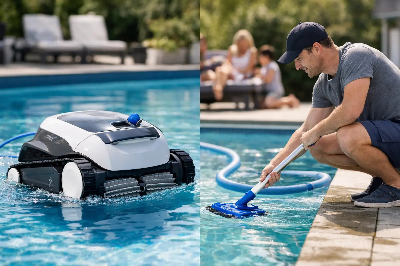 Pool Robot Versus Manual Vacuum for Busy Homes