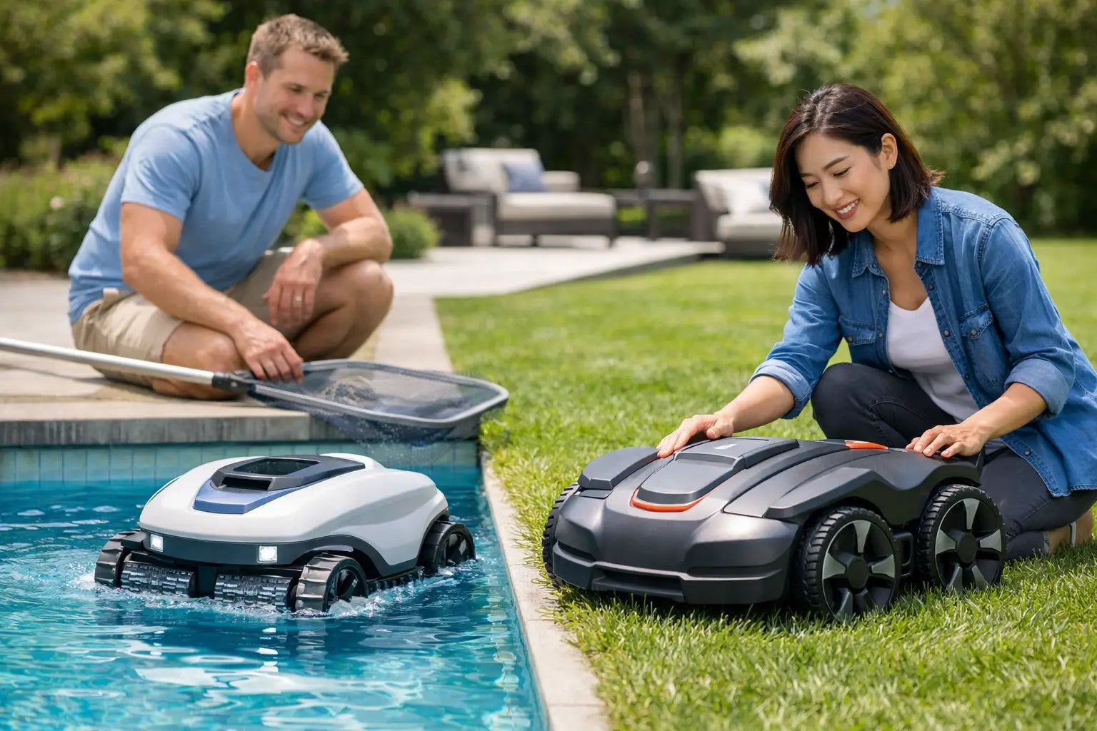 Clean Pool Robot Care for Pools and Lawns