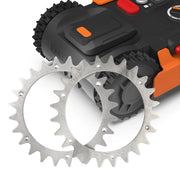 Robotic Mower Traction Improved Auxiliary Wheels Robotic Spikes for Worx Landroid plus S/M Robot Lawn Mower Traction Wheel