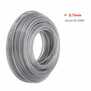 Steel Wire Grass Trimmer Wire Rope Garden Tools Lawn Mower Strimmer Brushcutter Wire Cord Lines Brush Cutter 3Mm/2.7Mm Gray