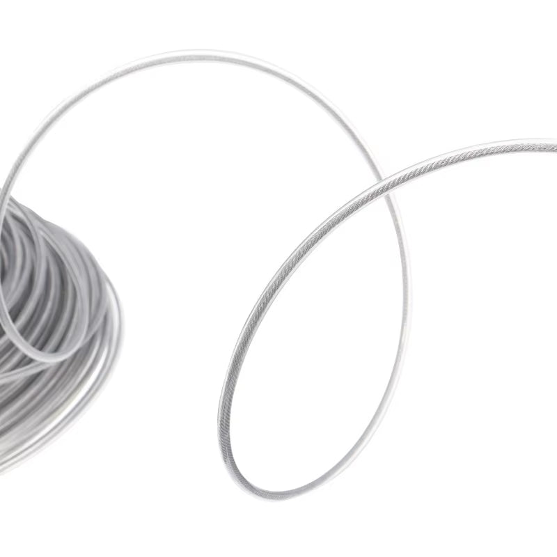 Steel Wire Grass Trimmer Wire Rope Garden Tools Lawn Mower Strimmer Brushcutter Wire Cord Lines Brush Cutter 3Mm/2.7Mm Gray