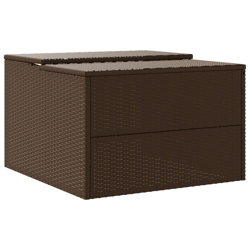 Robot Mower Garage Storage Shelter Garden Outdoor Lawn Poly Rattan - 33.9" X 35.4" X 20.5"/22.4"