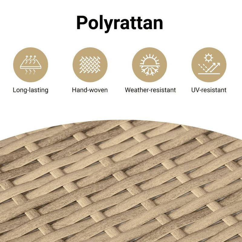Robot Mower Garage Storage Shelter Garden Outdoor Lawn Poly Rattan - 33.9" X 35.4" X 20.5"/22.4"