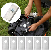 18Pcs Blades Replacement Stainless Steel Lawn Mower Cutting Blade Set Single Hole Lawn Mower Blade for Worx Landroid Lawn Mowers
