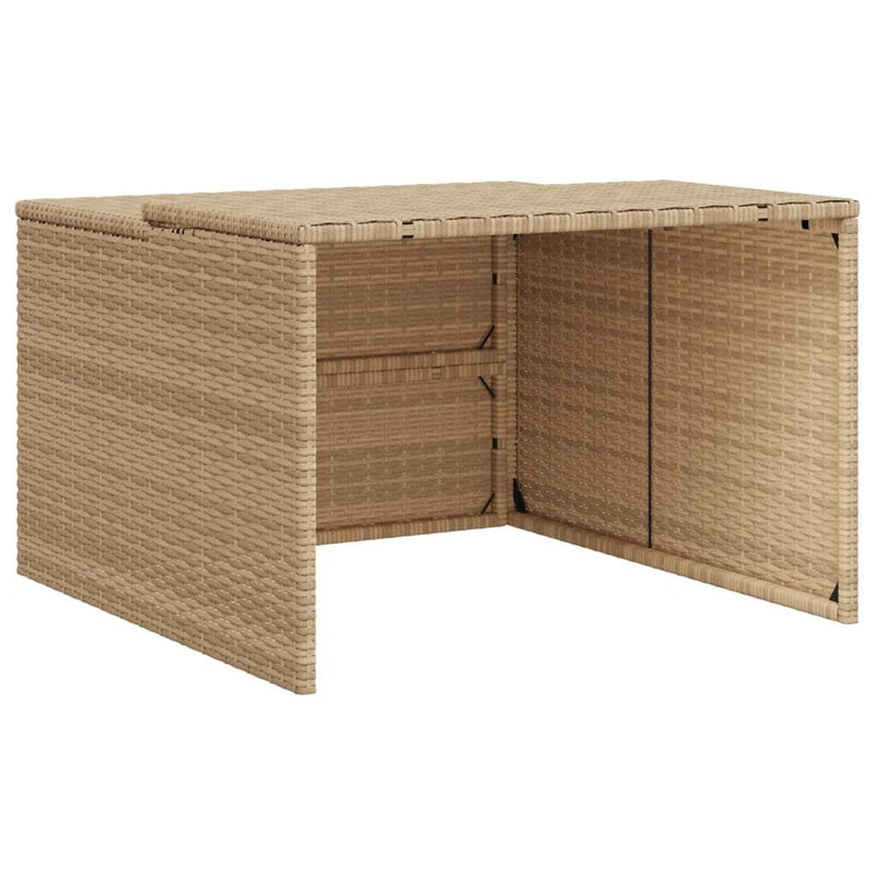 Robot Mower Garage Storage Shelter Garden Outdoor Lawn Poly Rattan - 33.9" X 35.4" X 20.5"/22.4"