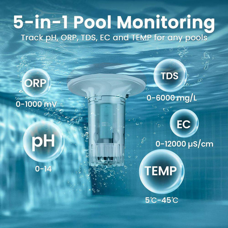 Hydrocomm Pro: Water Quality Monitor with Underwater Communication for Scuba X1 Series, Tracks TDS, Ec-Gray