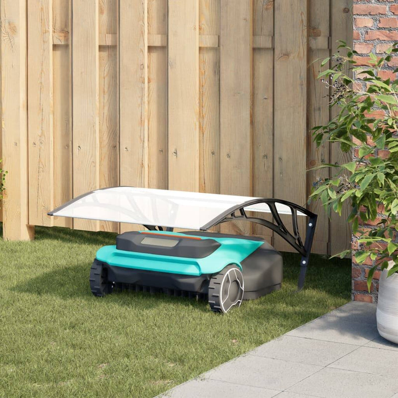 Robot Mower Garage Black Polycarbonate Small Durable - 39.8 X 31.5 X 18.1 In