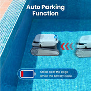 Cordless Robotic Pool Cleaner,Pool Vacuum Cleaner for Flat Swimming Pools,Self-Parking