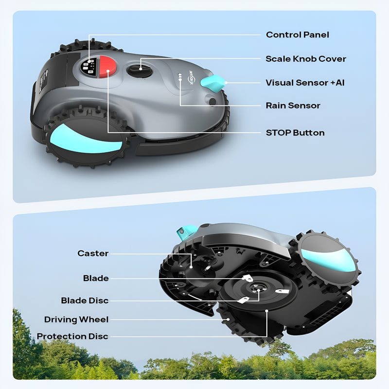Yardcare Grass Smart Robotic Lawn Mower Intelligent Robot Lawnmower