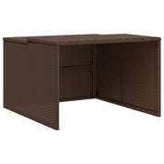 Robot Mower Garage Storage Shelter Garden Outdoor Lawn Poly Rattan - 33.9" X 35.4" X 20.5"/22.4"