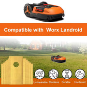 18Pcs Blades Replacement Stainless Steel Lawn Mower Cutting Blade Set Single Hole Lawn Mower Blade for Worx Landroid Lawn Mowers