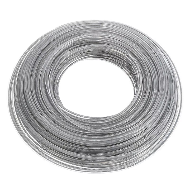 Steel Wire Grass Trimmer Wire Rope Garden Tools Lawn Mower Strimmer Brushcutter Wire Cord Lines Brush Cutter 3Mm/2.7Mm Gray