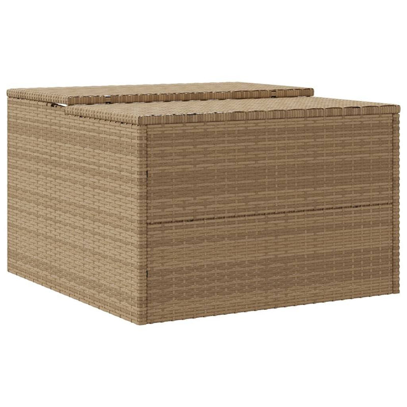 Robot Mower Garage Storage Shelter Garden Outdoor Lawn Poly Rattan - 33.9" X 35.4" X 20.5"/22.4"