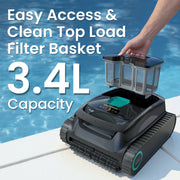 Scuba 1600W Cordless Robotic Pool Cleaner for In-Ground and above Ground Pools