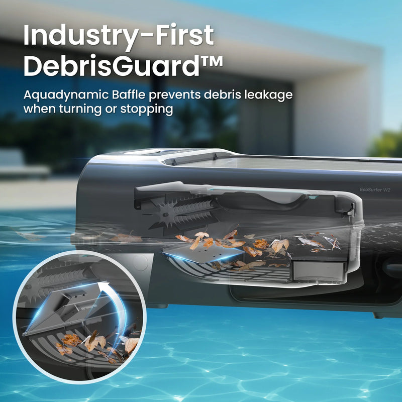 Ecosurfer W2 Cordless Robotic Pool Skimmer for Pool Surface Cleaning