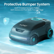 Scuba 1100W Cordless Robotic Pool Cleaner for Above-Ground and Flat-Floored In-Ground Pools
