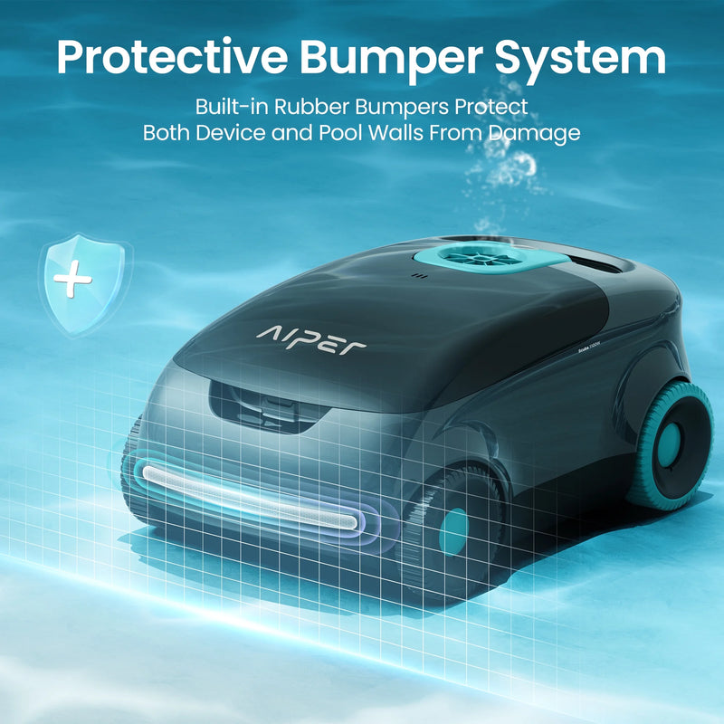 Scuba 1100W Cordless Robotic Pool Cleaner for Above-Ground and Flat-Floored In-Ground Pools