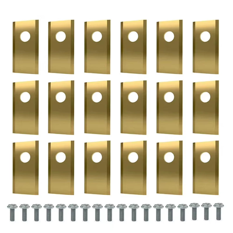 18Pcs Blades Replacement Stainless Steel Lawn Mower Cutting Blade Set Single Hole Lawn Mower Blade for Worx Landroid Lawn Mowers