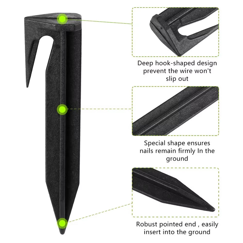 Plastic Boundary Wire Stakes Lawn Peg Landscape Staples for Robomow Mower Husqvarna Automower Worx Landroid Pet Fence Garden