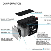 12V 10AH SLA Replacement Battery for Lawn Mower Batteries