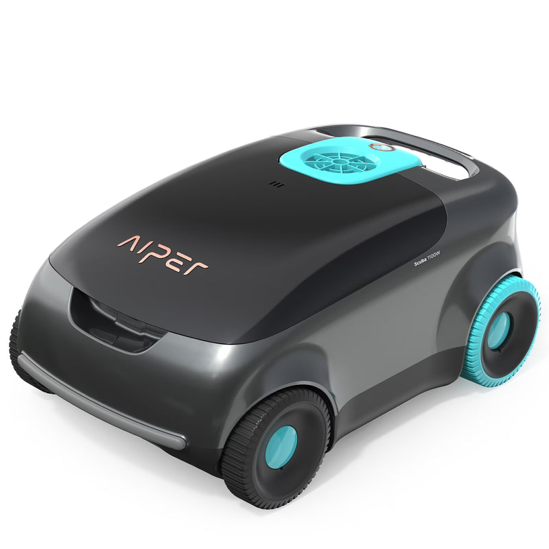 Scuba 1100W Cordless Robotic Pool Cleaner for Above-Ground and Flat-Floored In-Ground Pools