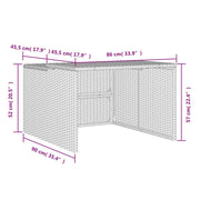Robot Mower Garage Storage Shelter Garden Outdoor Lawn Poly Rattan - 33.9" X 35.4" X 20.5"/22.4"