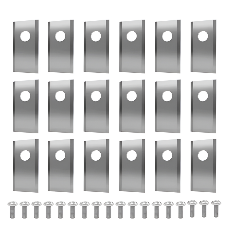 18Pcs Blades Replacement Stainless Steel Lawn Mower Cutting Blade Set Single Hole Lawn Mower Blade for Worx Landroid Lawn Mowers