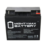 ML18-12 - 12-Volt 18AH Earthwise Electric Lawn Mower Battery Replaces 24V Battery - 2 Pack