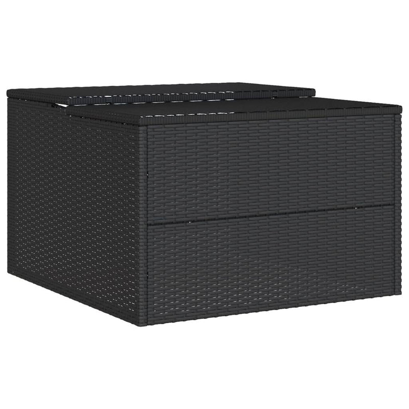 Robot Mower Garage Storage Shelter Garden Outdoor Lawn Poly Rattan - 33.9" X 35.4" X 20.5"/22.4"