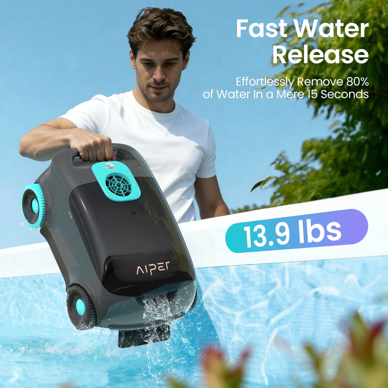 Scuba 1100W Cordless Robotic Pool Cleaner for Above-Ground and Flat-Floored In-Ground Pools