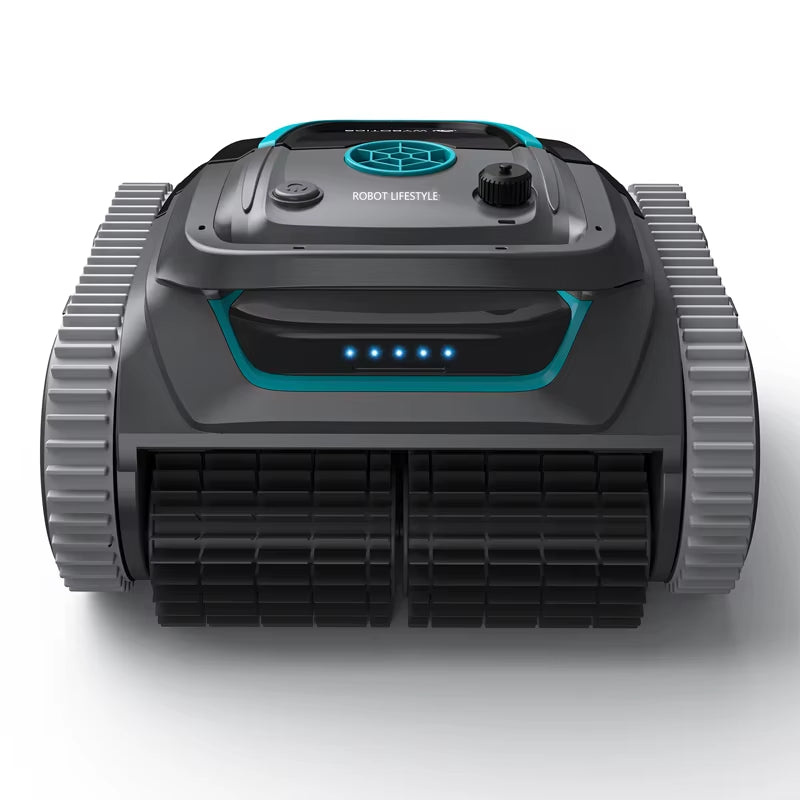 Robot Swimming Pool Cleaner Cordless APP Control Rechargeable Lithium Battery 6400Mah Route Planning for Tiles,Pvc,Mosaic,Cement