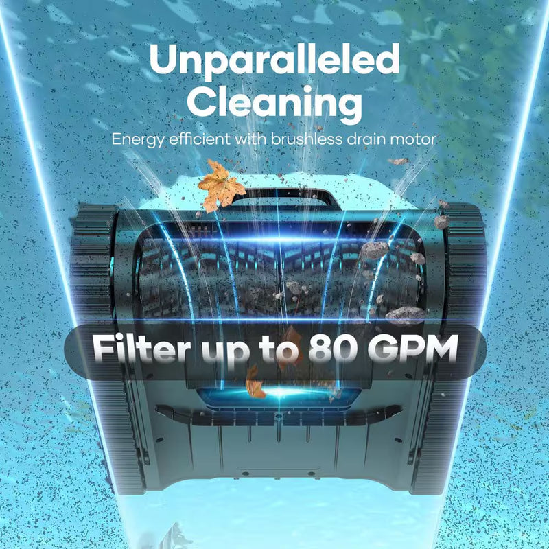 Scuba N1 plus Robotic Pool Vacuum for In/Above-Ground Pool Floor, Wall, Waterline-White