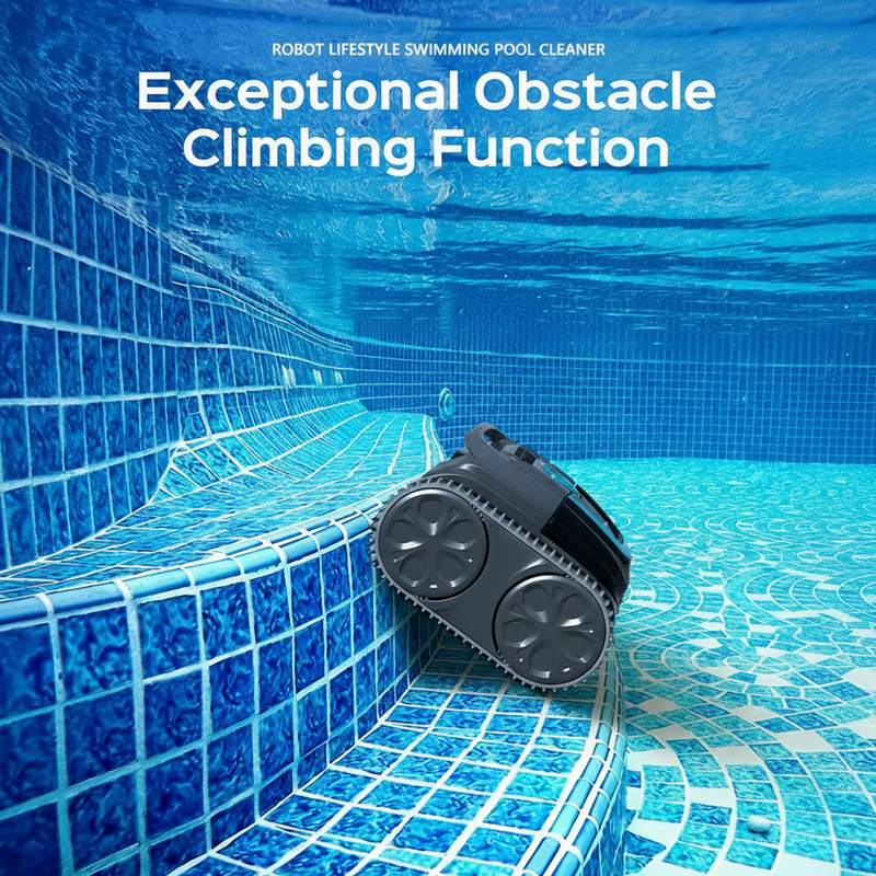 Robot Lifestyle Robot Swimming Pool Cleaner Cordless APP Control Rechargeable Lithium Battery 6400Mah Route Planning for Tiles,Pvc,Mosaic,Cement